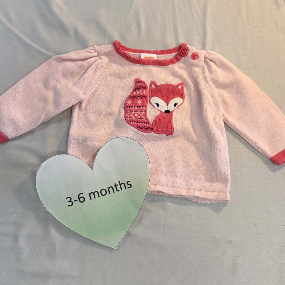 Gymboree - Long sleeve knit pullover sweater. Size 3-6 months